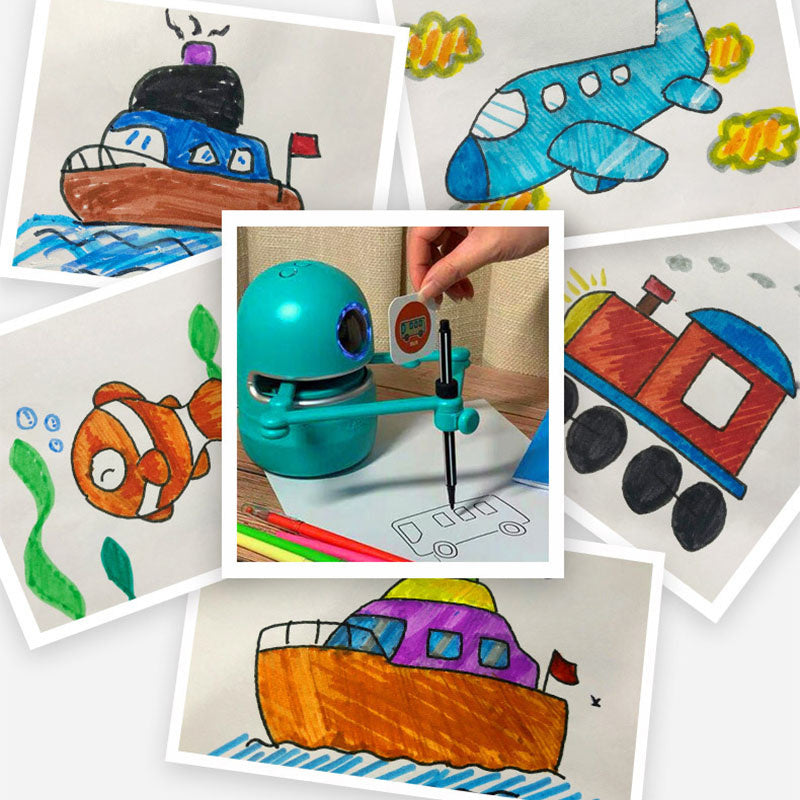 Painting Robot Kindergarten Children